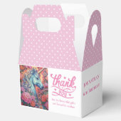 魔法のユニコーンをテーマにしたお祝い フェイバーボックス (オープン)