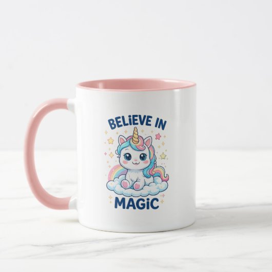 魔法のユニコーンを信じて マグカップ (左)