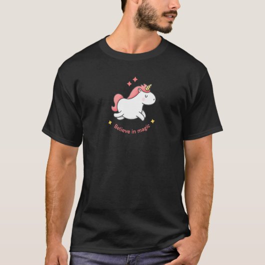 魔法のユニコーンを信じて Tシャツ (正面)