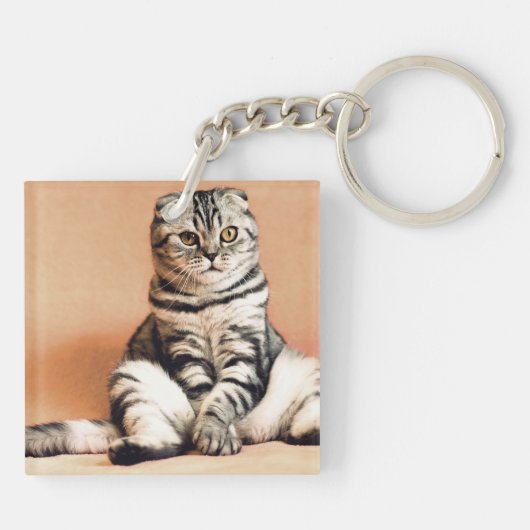 魔法のユニコーンカスタムの写真フローラ女の子 キーホルダー (裏面)