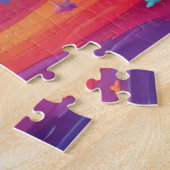 魔法のユニコーンカラフルレインボーパーソナライズされたキッズ ジグソーパズル (側面)