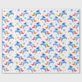 魔法のユニコーンカラフル ラッピングペーパー (フラット)