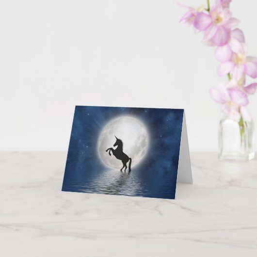 魔法のユニコーンカード | 魅惑的なデザイン カード (蘭)