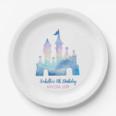 魔法のユニコーンキャッスルレインボー5thバースデーパーティー ペーパープレート (正面)