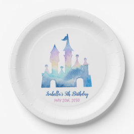 魔法のユニコーンキャッスルレインボー5thバースデーパーティー ペーパープレート