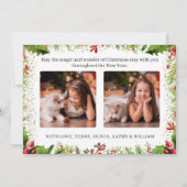 魔法のユニコーンクリスマスホリーベリー3写真 シーズンカード (裏面)