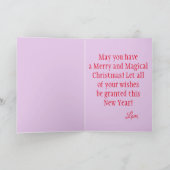 魔法のユニコーンクリスマス カード (内部)