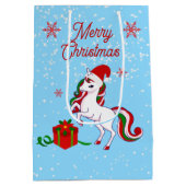 魔法のユニコーンクリスマス ミディアムペーパーバッグ (裏面)