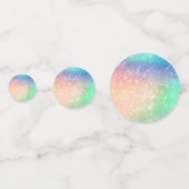 魔法のユニコーンケーキ |ファンタジー水色パーティー コンフェッティ (裏面)