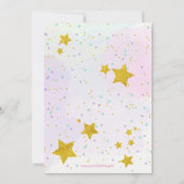 魔法のユニコーンサプライズ誕生日パーティーの招待 招待状 (裏面)