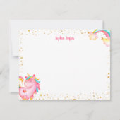 魔法のユニコーンスターズ キッズ パーソナライズステーショナリー ノートカード (正面)