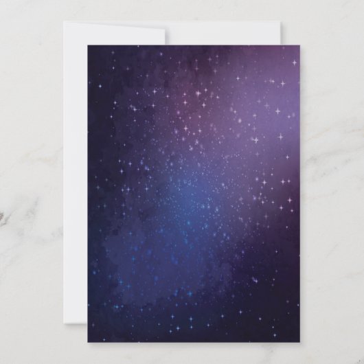 魔法のユニコーンスランバーバースデーパーティーの招待 招待状 (裏面)