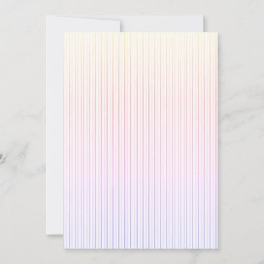 魔法のユニコーンチョウストライプの誕生日 招待状 (裏面)