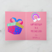 魔法のユニコーンハッピーナインの誕生日 カード (内部)