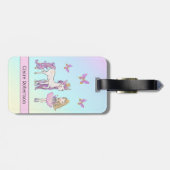 魔法のユニコーンバックパック荷物タグ ラゲッジタグ (裏面横)