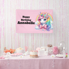魔法のユニコーンバースデーバナー | パーティーサイン 横断幕