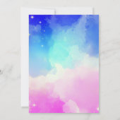 魔法のユニコーンバースデーパーティー招待状 招待状 (裏面)