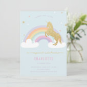 魔法のユニコーンバースデーパーティー招待状 招待状 (スタンド正面)