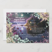 魔法のユニコーンバースデーパーティー招待状 招待状 (正面)