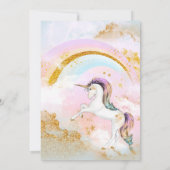魔法のユニコーンバースデーパーティ招待状 招待状 (裏面)