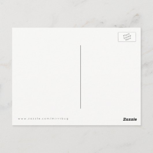 魔法のユニコーンパターンウォーターカラーファンタジーデザイン ポストカード (裏面)