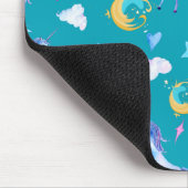 魔法のユニコーンパターンウォーターカラーファンタジーデザイン マウスパッド (コーナー)