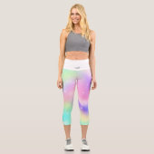 魔法のユニコーンパンダ。レインボーファンタジーActivewear カプリレギンス (正面)
