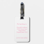 魔法のユニコーンパーソナライズされた虹 ラゲッジタグ (裏面縦)