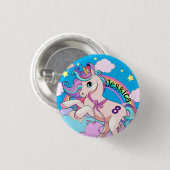 魔法のユニコーンパーティーバッジ 缶バッジ (正面&裏面)