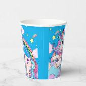 魔法のユニコーンパーティー招待状カラー 紙コップ (右)