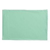 魔法のユニコーンピンクとティール（緑がかった色）小さな女の子名 枕カバー (裏面)