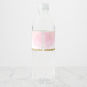 魔法のユニコーンピンクの銀河の雲の誕生日の好意 ペットボトルラベル (裏面)