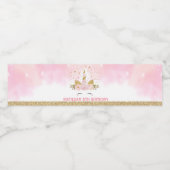 魔法のユニコーンピンクの銀河の雲の誕生日の好意 ペットボトルラベル (シングルラベル)