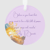 魔法のユニコーンファンタジー雲美しい誕生日 オーナメント (裏面)