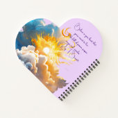 魔法のユニコーンファンタジー雲美しい誕生日 ノートブック (裏面)