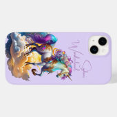 魔法のユニコーンファンタジー雲美しい誕生日 Case-Mate iPhoneケース (裏面 (横))