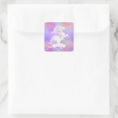 魔法のユニコーンプリンセスの誕生日または新生児 スクエアシール (バッグ)