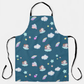 魔法のユニコーンプリンセスレインボーパターンのグラデーション エプロン (正面)