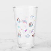 魔法のユニコーンプリンセスレインボーパターンのグラデーション タンブラーグラス (正面)