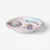 魔法のユニコーンベイビーシャワー紙ボウル ペーパーボウル (傾斜あり)