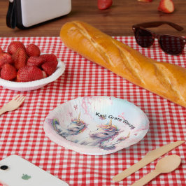 魔法のユニコーンベイビーシャワー紙ボウル ペーパーボウル