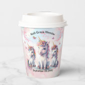 魔法のユニコーンベビーシャワー紙カップ 紙コップ (裏面)