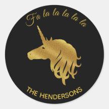 魔法のユニコーンホリデーステッカー