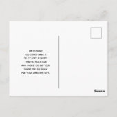 魔法のユニコーンママ&ベビーの水の色ありがとう ポストカード (裏面)