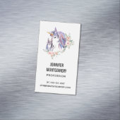 魔法のユニコーンママ&ベビー水彩 マグネット名刺 (インサイチュ)