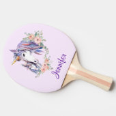 魔法のユニコーンママ&ベビー水彩 卓球ラケット (横)