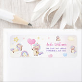 魔法のユニコーンレインボーバースデーパーティーラベル ラベル (インサイチュ)