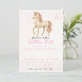 魔法のユニコーンレインボー1st誕生日 招待状 (スタンド正面)