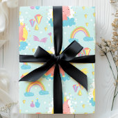 魔法のユニコーンレインボー ラッピングペーパー