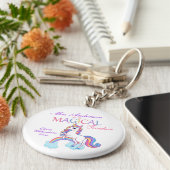 魔法のユニコーン先生鑑賞 キーホルダー (側面)